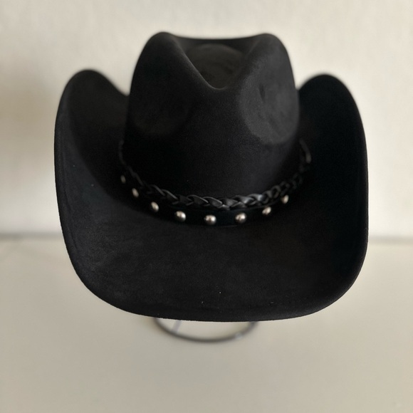 Black Studded Cowboy Hat - Picture 6 of 7